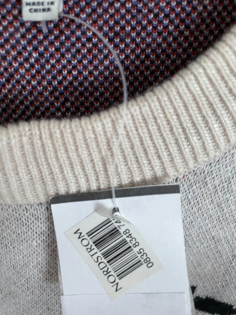 NEW Madewell Womens Cherry Print Jacquard Pullover Sweater M NWT - Picture 7 of 9